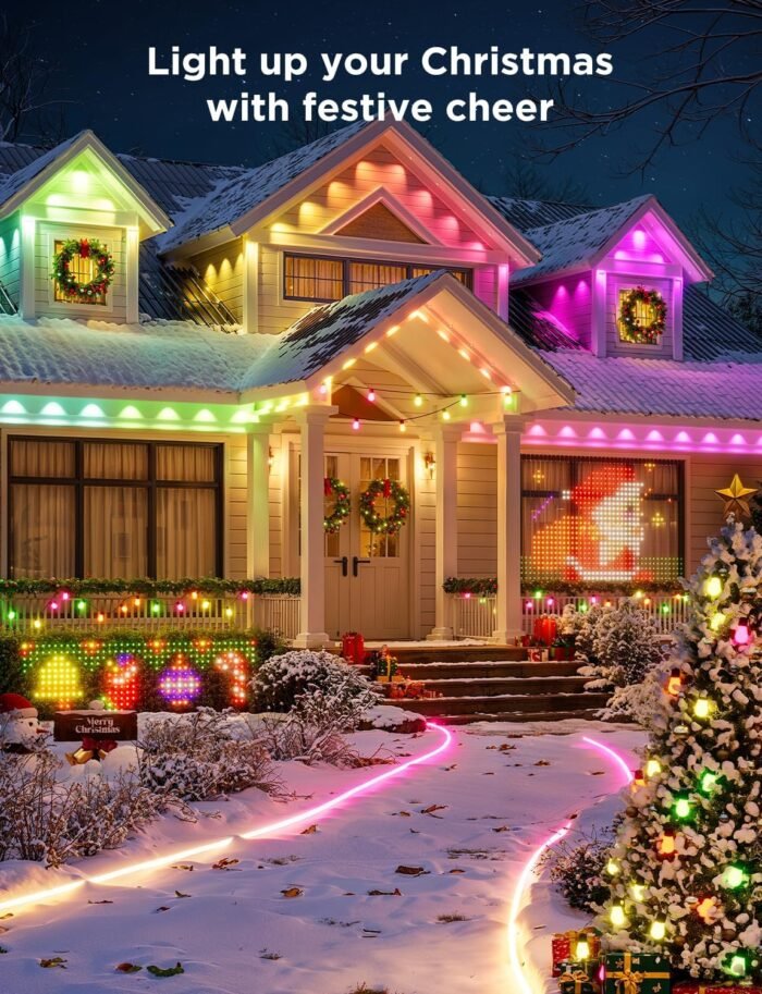 Govee Smart Outdoor String Lights 2, 144ft RGBIC Outdoor Lights with Dimmable Warm White LED Bulbs for Christmas, 47 Scene Modes for Patio, Backyard, IP65 Waterproof, Works with Alexa, App Control - Image 2