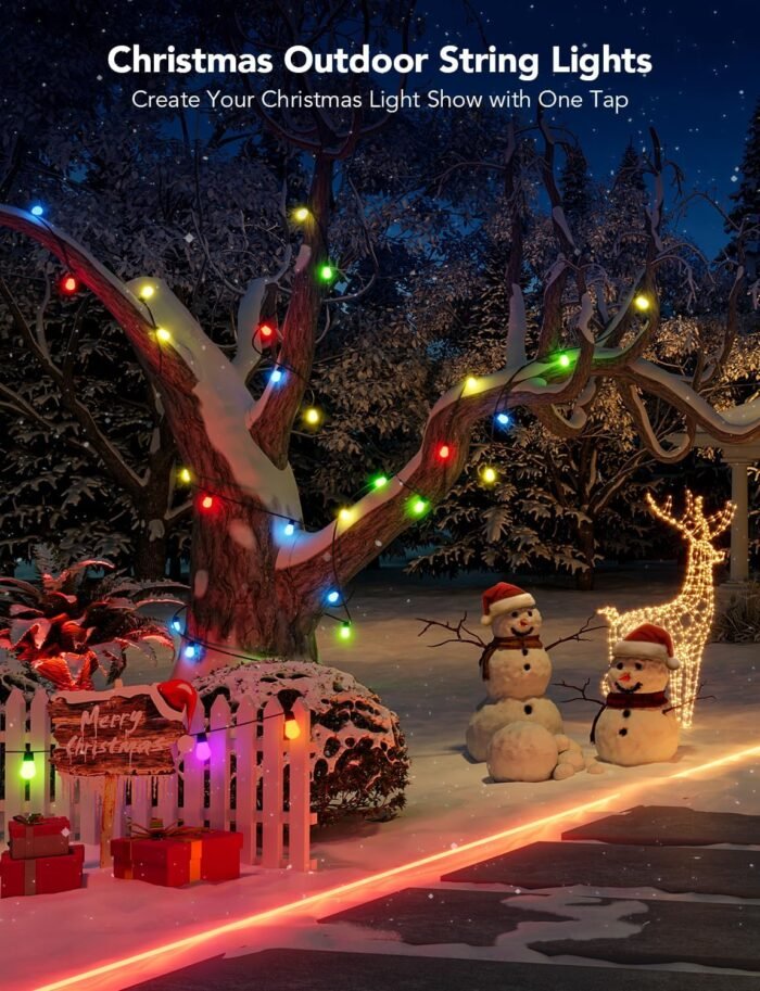 Govee Smart Outdoor String Lights 2, 144ft RGBIC Outdoor Lights with Dimmable Warm White LED Bulbs for Christmas, 47 Scene Modes for Patio, Backyard, IP65 Waterproof, Works with Alexa, App Control - Image 3