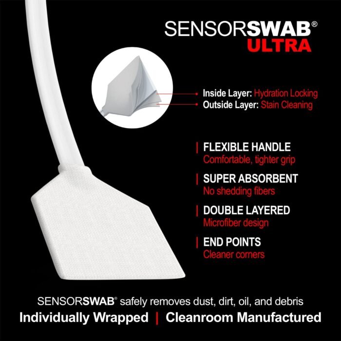 Sensor Cleaning Swab Kit - Eclipse Optic Cleaning Solution (0.5oz/15ml) + Type-2 Sensor Swab Ultra 17mm (Pack of 6) - for APS-C CMOS and CCD Sensors - Dust & Oil Remover - Image 5