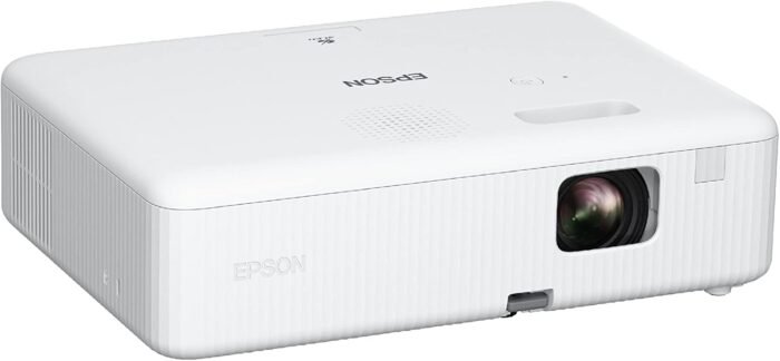 Epson EpiqVision Flex CO-W01 Portable Projector, 3-Chip 3LCD, Widescreen, 3,000 Lumens Color/White Brightness, 5W Built-in Speaker, 300-Inch Home Entertainment and Work, Streaming Ready (Renewed)