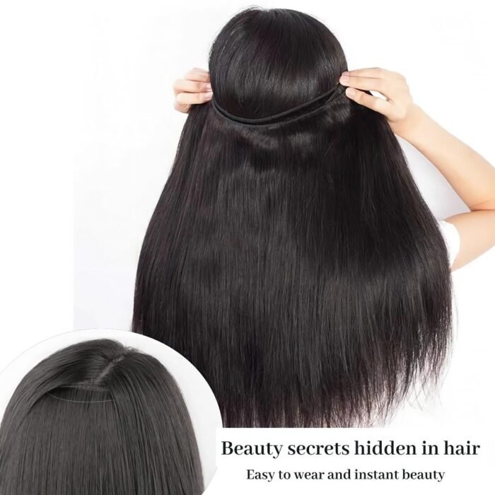 12A Straight Human Hair Bundles Brazilian Human Hair Bundles 14 16 18 Inch 100% Unprocessed Virgin Bundles Human Hair 3 Bundles Human Hair Double Weft Remy Hair Bundles Natural Black Deals - Image 4