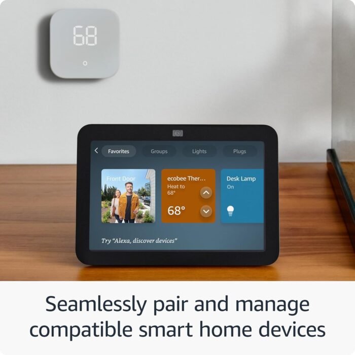 Echo Show 8 (3rd Gen, 2023 release) with Adjustable Stand with USB-C Charging Port | Charcoal - Image 4