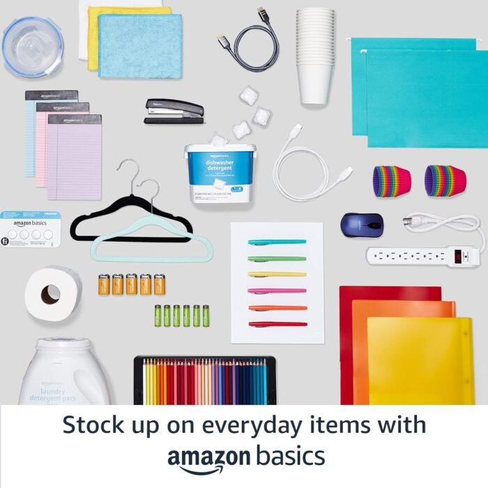 Amazon Basics 5-Shelf Multipurpose Adjustable Sturdy Steel Storage Shelving Unit, Easy Assembly, 13.4" D x 23.2"W x 60"H, Black - Image 11