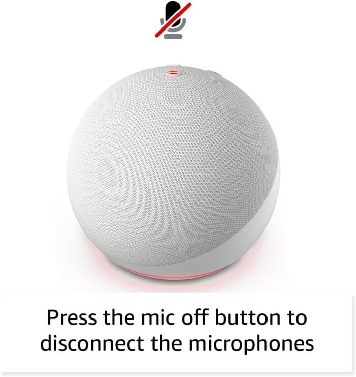 Amazon Echo Dot (newest model), Vibrant sounding Alexa speaker, Great for bedrooms, dining rooms and offices, Glacier White - Image 6