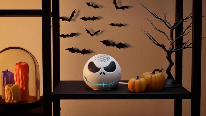 Echo Dot Bundle: Includes Echo Dot (5th Gen, 2022 release) | Deep Sea Blue and Limited Edition Disney Jack Skellington Shell - Image 6