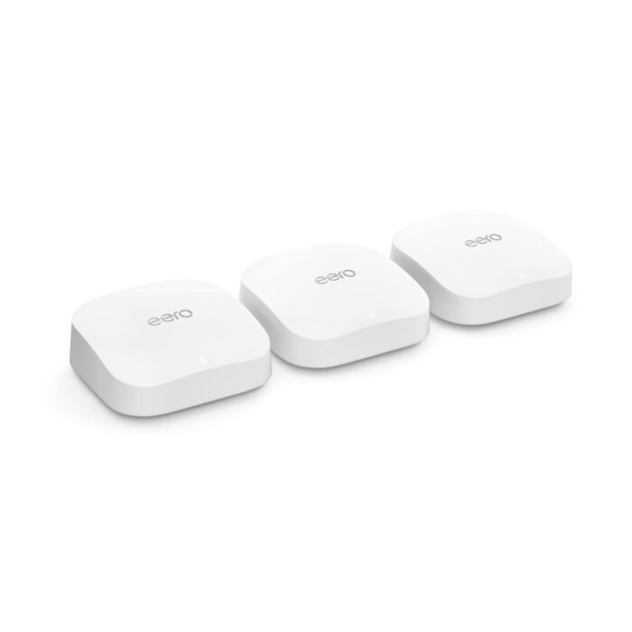 Certified Refurbished Amazon eero Pro 6E mesh Wi-Fi router | Fast and reliable gigabit + speeds | connect 100+ devices | Coverage up to 6,000 sq. ft. | 3-pack, 2022 release - Image 2