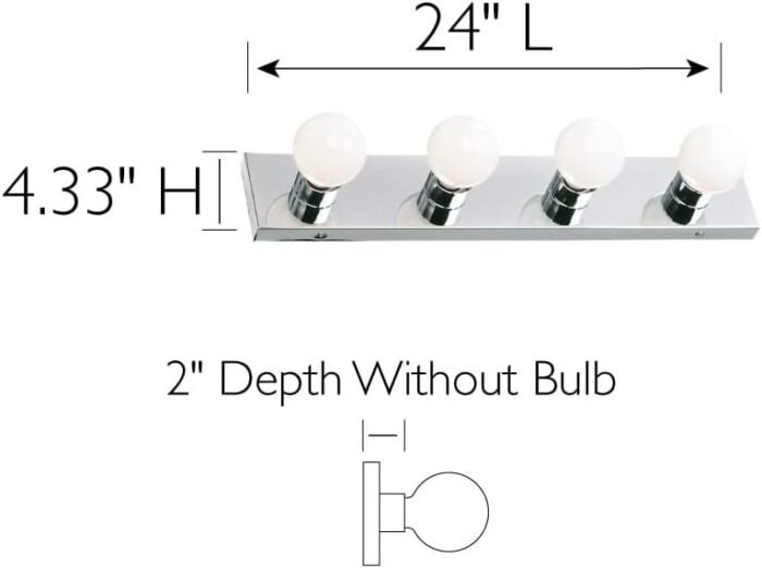 Design House 500892 Vanity Polished Chrome, 4-Light - Image 3