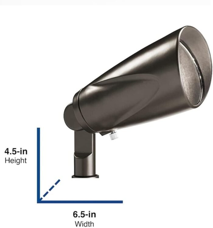 Kichler Showscape Collection #28313; Low Voltage (12 Volts); LED Flood Light Landscape Fixture with MR 11 Reflector Bulb; 3 Watt (25 W Equivalent) 60 Degree Spread; Olde Bronze (4 Pack) - Image 3