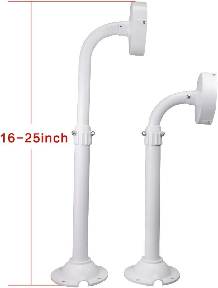 Security Camera Mount Bracket, Dome Camera Mount Universal Camera Wall Mounting Bracket/IP Camera for CCTV Security Camera, L Type (16-25 inch) - Image 2