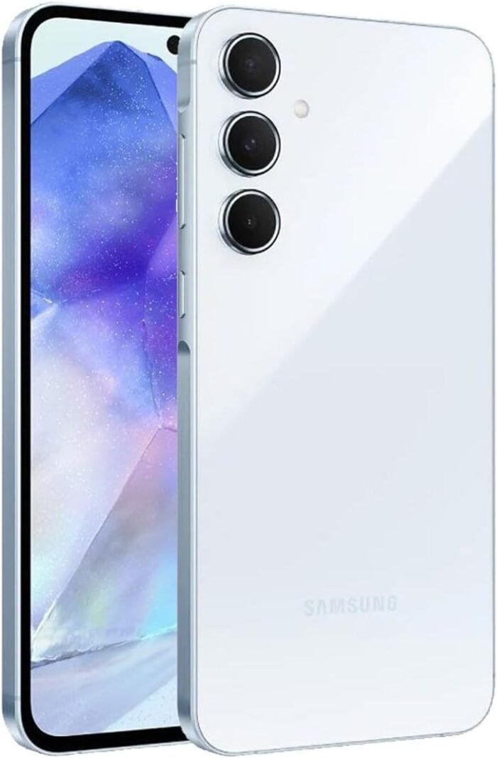 Samsung Galaxy A55 5G A556E 128GB Dual-SIM GSM Unlocked Android Smartphone (Latin Variant/US Compatible LTE) - Awesome Ice Blue - Image 4