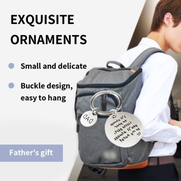 Gifts for Dad Stocking Stuffers for men fathers for Key Chain Lovers, Funny Engraved Stainless Steel Keychain, Christmas Gifts for dad men grandpa. - Image 7