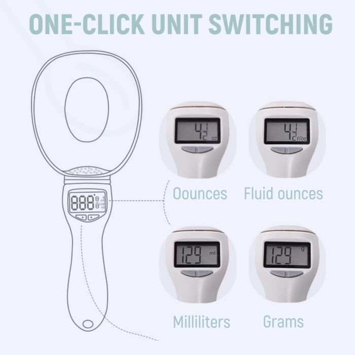 800g Big Head Model Household Electronic Scale Spoon, Digital Measuring Spoon Scale Food Measuring Spoon, Scale Highly Accurate Measuring Spoon Scale For Dispensing Food Kitchen Gadgets (A-2Pcs) - Image 4
