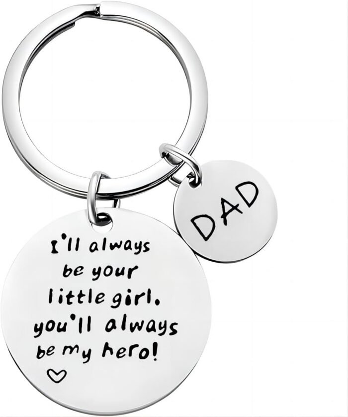 Gifts for Dad Stocking Stuffers for men fathers for Key Chain Lovers, Funny Engraved Stainless Steel Keychain, Christmas Gifts for dad men grandpa.