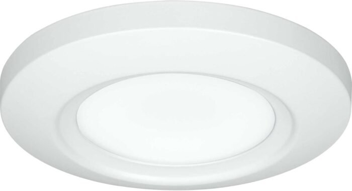 Progress Lighting 5-1/2" Emblem Collection Surface Mount LED, Aluminum in White