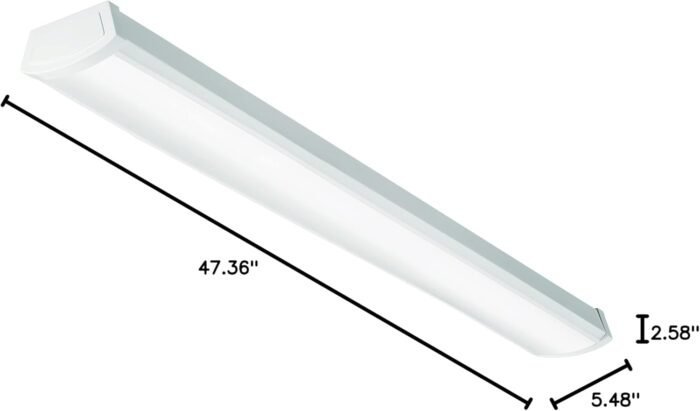 Lithonia Lighting FMLWL 48 840 Low-Profile LED Flush Mount Ceiling Light, Wraparound Lighting Fixture for Kitchen, Laundry Room, Garage, and More, 4-Foot, 4000K Cool White - Image 10