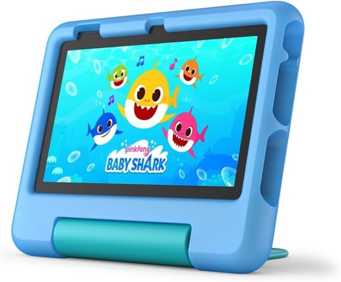 Fire 7 Kids Tablet, 7" (16 GB, Blue) Backpack Bundle