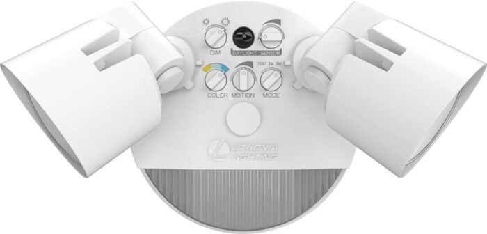 Lithonia Lighting HGX LED 2RH ALO SWW2 120 PIR WH M2 HomeGuard Security Flood Lights 2150-2600 Lumens, 2-Light, Photocell Sensor and Motion Detection, White - Image 5