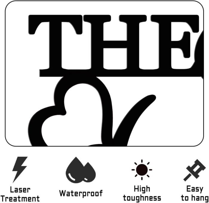 XORT The Secret Ingredient is Love Metal Wall Art Sign, Farmhouse Dining Room Kitchen Wall Decor Housewarming Gift Counter Pantry Sign. (Black -16 x 8 inch) - Image 6
