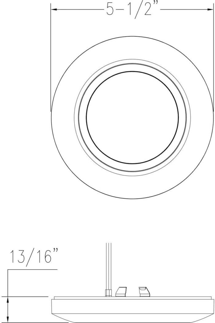 Progress Lighting 5-1/2" Emblem Collection Surface Mount LED, Aluminum in White - Image 7
