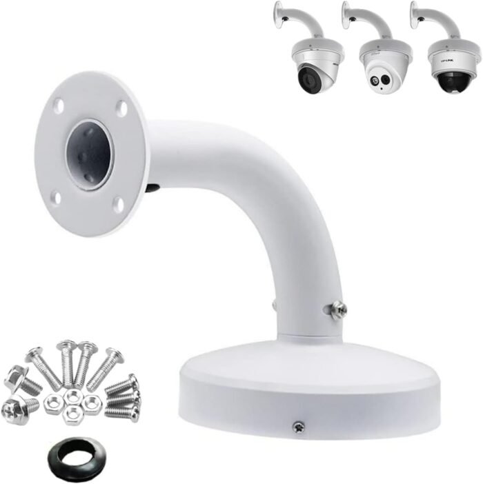 Security Camera J-Type Wall Mount Junction Box Bracket, Dome Camera Mount Universal Camera Wall Mounting Bracket/IP Camera for CCTV Security Camera (7" J-Shapped Mount)