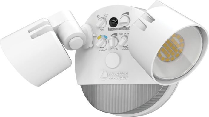 Lithonia Lighting HGX LED 2RH ALO SWW2 120 PIR WH M2 HomeGuard Security Flood Lights 2150-2600 Lumens, 2-Light, Photocell Sensor and Motion Detection, White - Image 6