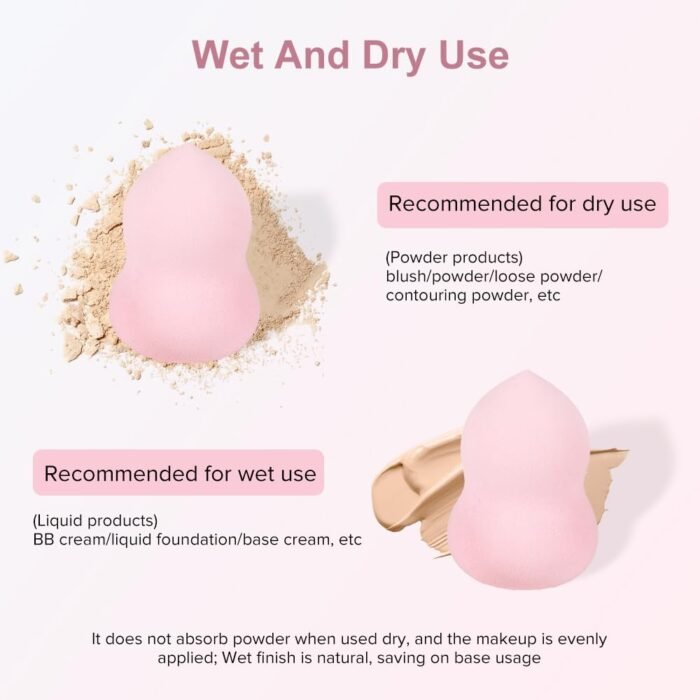 Makeup Sponge Set, 3 Pcs Makeup Blending Sponge Beauty Sponges Foundation Sponge For Natural Base, Multi-colored Makeup Sponge ，Latex-Free Foam… - Image 6
