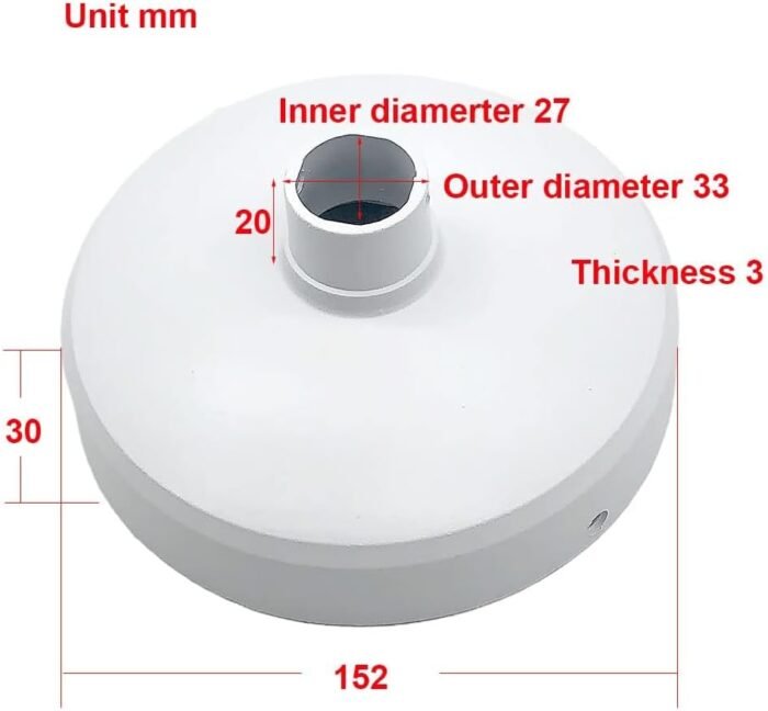 Security Camera J-Type Wall Mount Junction Box Bracket, Dome Camera Mount Universal Camera Wall Mounting Bracket/IP Camera for CCTV Security Camera (7" J-Shapped Mount) - Image 3
