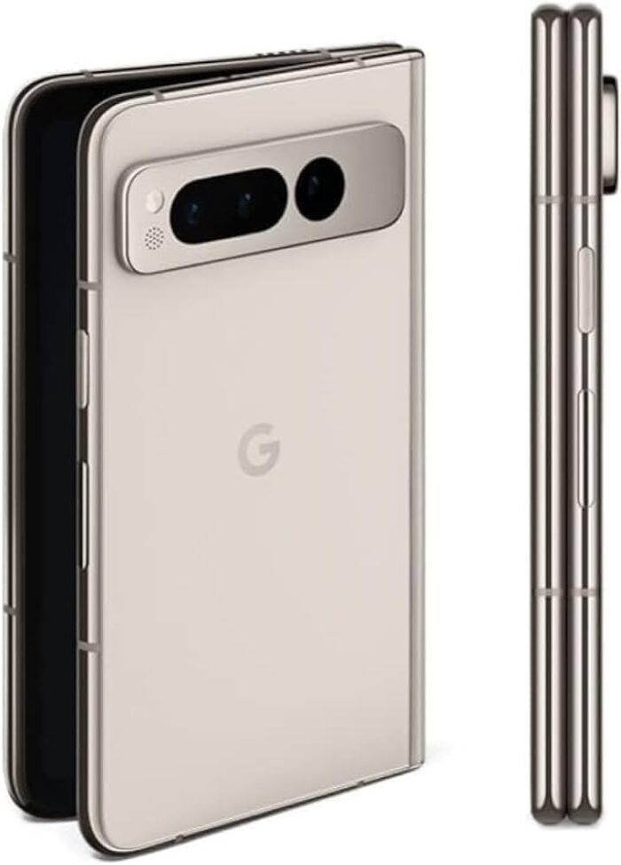 Google Pixel Fold - Unlocked Android 5G Smartphone with Telephoto Lens and Ultrawide Lens - Foldable Display - 24-Hour Battery - Porcelain - 256 GB (Renewed) (Porcelain)