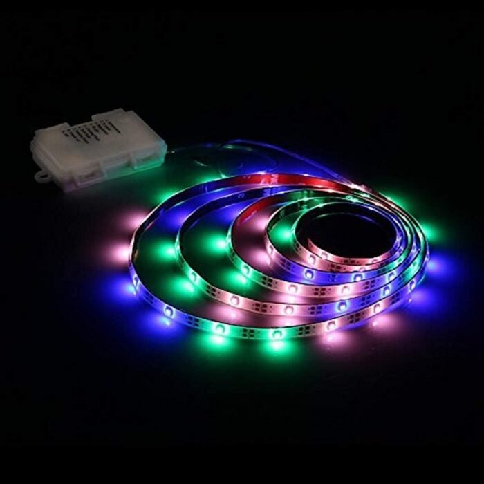echosari 9.8FT 90Led RGB Strip Lights Battery Powered Remote Control, 8 Modes, Dimmable, Timer, Self-Adhesive, Cuttable, Waterproof, for TV Computer Monitor/Screen Decor - Image 6