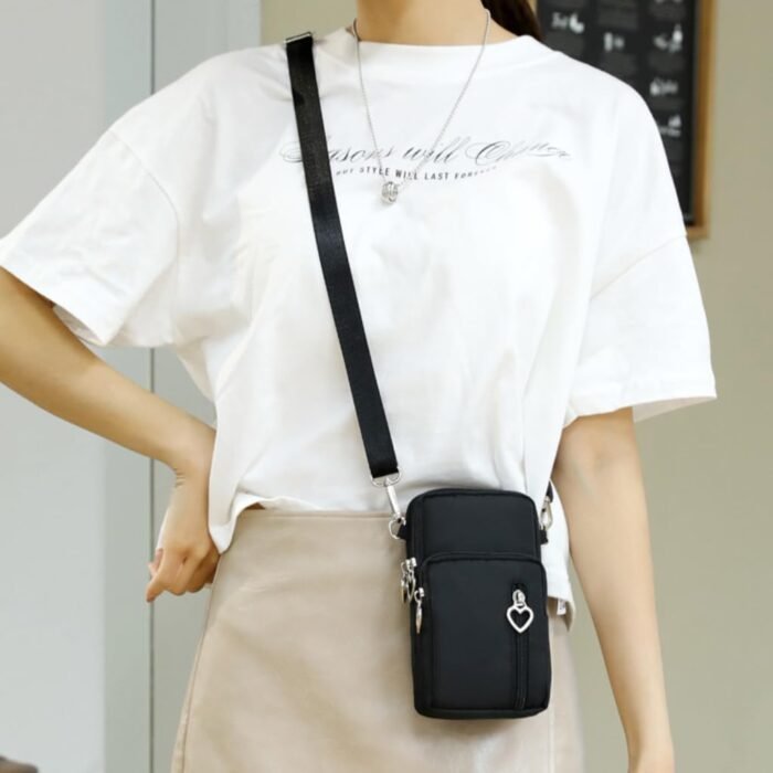 JANKS Small Crossbody Bags for Women Mini Cell Phone Purses with Crossbody Strap Phone Wallet Shoulder Bag Nylon Arm Bag - Image 8
