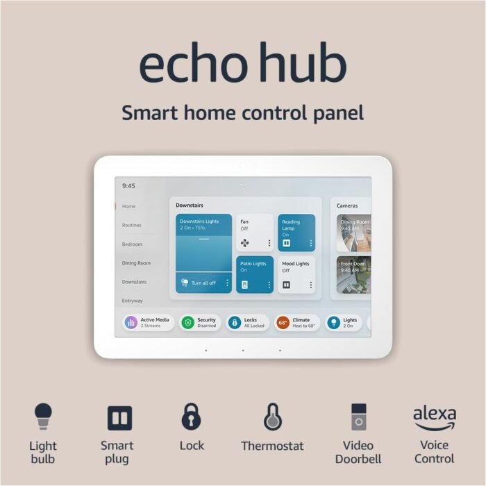 Echo Hub with Amazon Basics Smart Color Bulb - Image 4