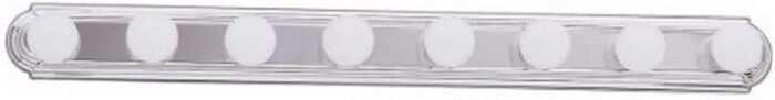 Kichler 5019CH, Bath and Vanity Wall Vanity Lighting, 8 Light, 480 Total Watts, Chrome,48-Inch White
