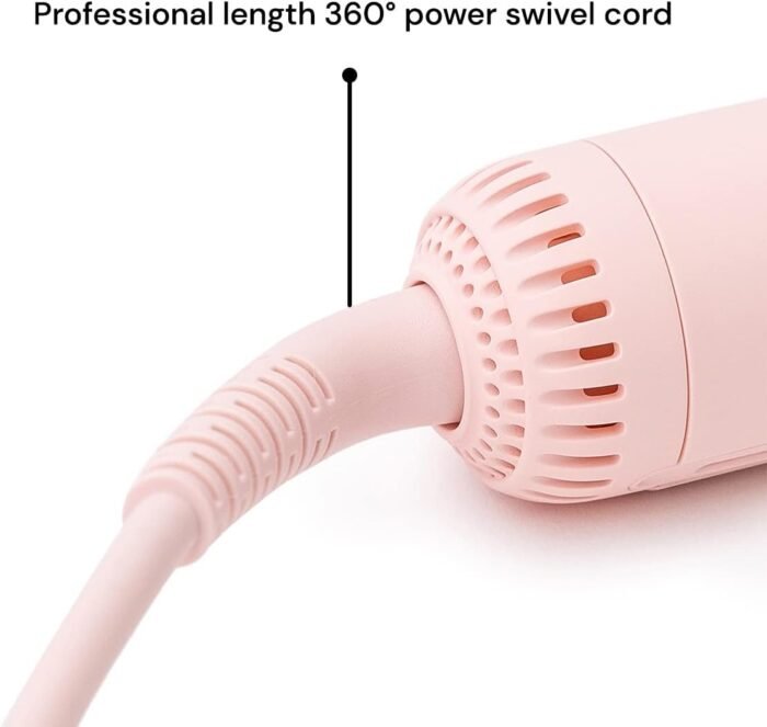 L'ANGE HAIR Le Duo Grande 360° Airflow Styler | 2-in-1 Curling Wand & Titanium Flat Iron Professional Hair Straightener and Curler with Cooling Air Vents to Lock in Style | Adjustable Temp (Blush) - Image 7