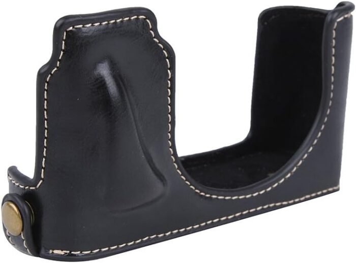 PU Leather Camera Half Case Bottom Opening Case for Leica D-LUX Type 109 Camera (Black) - Image 4