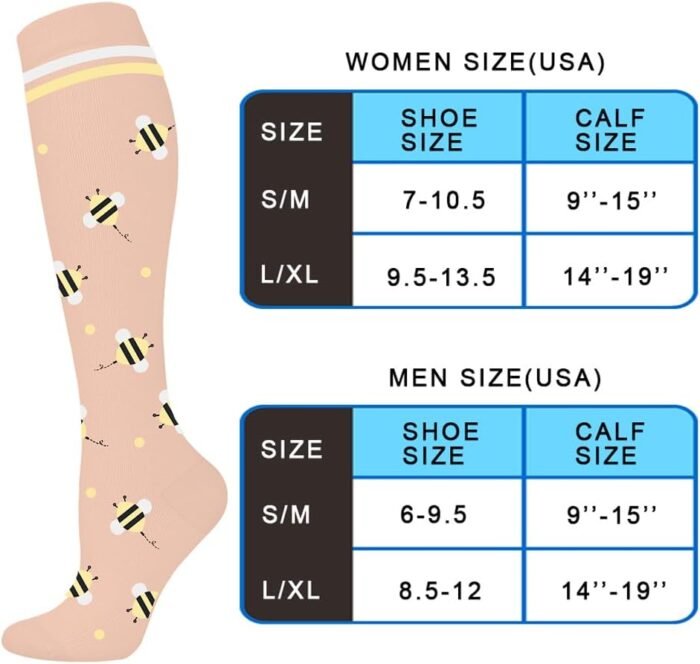 Aoliks Medical Compression Socks for Women & Men, Support Knee High Socks for Running,Nurses,Travel - Image 6