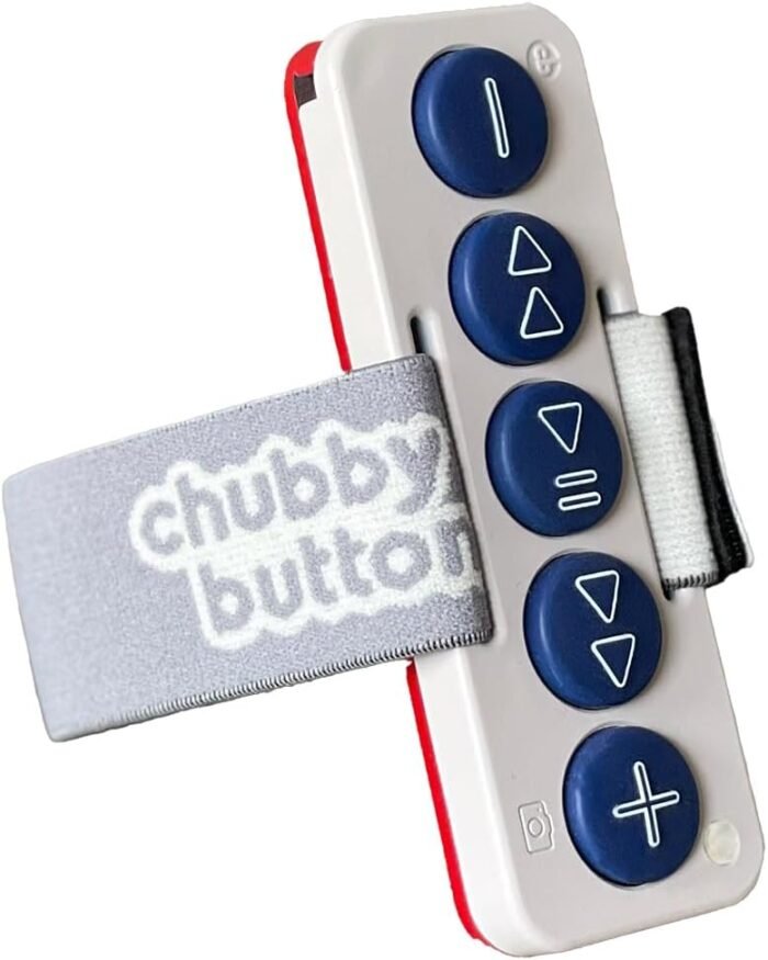 Chubby Buttons 2 - Wearable & Stickable Bluetooth 5.2 Remote for iPhone & Android (Patriot - Red,White,Blue)