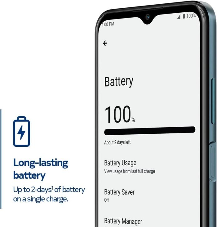 Nokia G100 | Verizon, T-Mobile, AT&T | Android 12 | Unlocked Smartphone | 2-Day Battery | US Version | 3/32GB | 6.52-Inch Screen | 13MP Triple Camera | Polar Night (Renewed) - Image 3