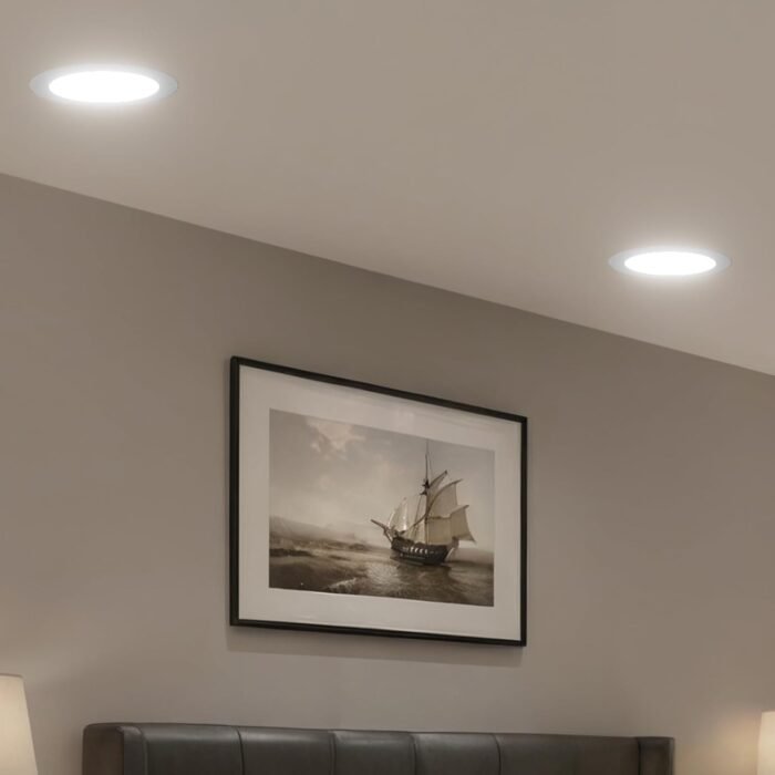 Amico 6 Pack 6 Inch 5CCT Ultra-Thin LED Recessed Ceiling Light with Junction Box, 2700K/3000K/3500K/4000K/5000K Selectable, 12W Eqv 110W 1050LM Brightness Dimmable Canless Wafer Downlight, ETL & FCC - Image 7