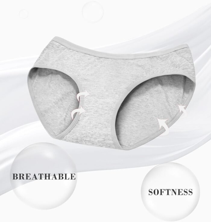 Women's Cotton Bikini Panties, High-Cut Full Coverage Stretch Cool Underwear for Women - Image 3