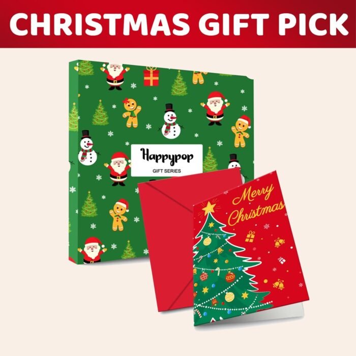 HAPPYPOP Christmas Gifts Stocking Socks for Women - Secret Santa Socks Black Elf Socks for Teens, Xmas Stocking with Greeting Card for Mom Dad - Image 7