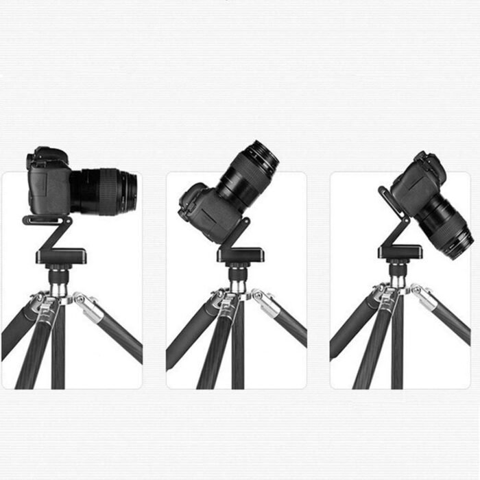 Universal Quick Release Plate, Z Flex Tilt Tripod Head, Aluminum Folding Tilt Head Camera Bracket Tripod Ball Head with Spirit Level for Nikon DSLR Camera - Image 8