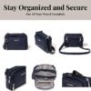 Baggallini Triple Zip with RFID Front Wallet - 8'x6' Crossbody Bag for Women Convertible Fanny Pack Belt Bag Water-Resistant - Image 5