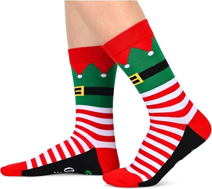 Zmart Christmas Gifts Stocking Socks for Women Men - Secret Santa Socks Xmas Stocking Stuffers for Teens, Elf Socks Elf Gifts for Dad Mom - Image 2