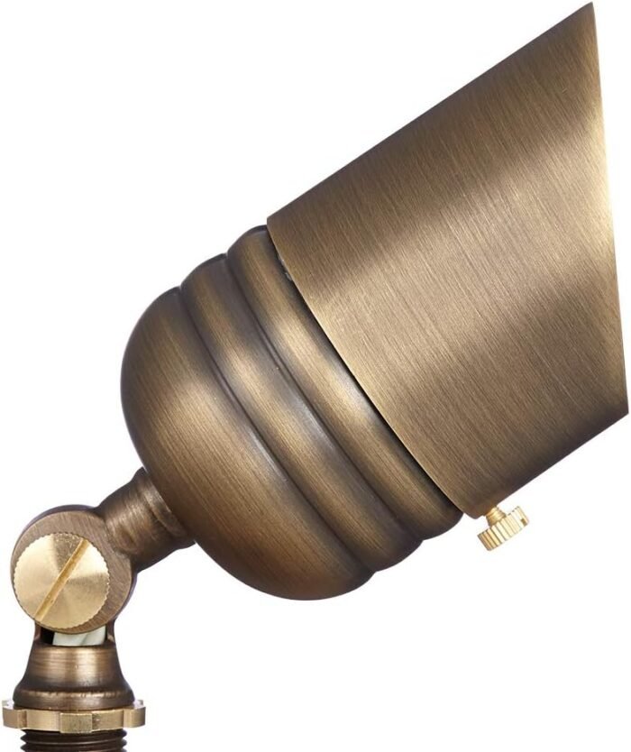 VOLT Fat Boy 12V Brass Outdoor Spotlight (Bronze) for Low Voltage Landscape Lighting - Image 4