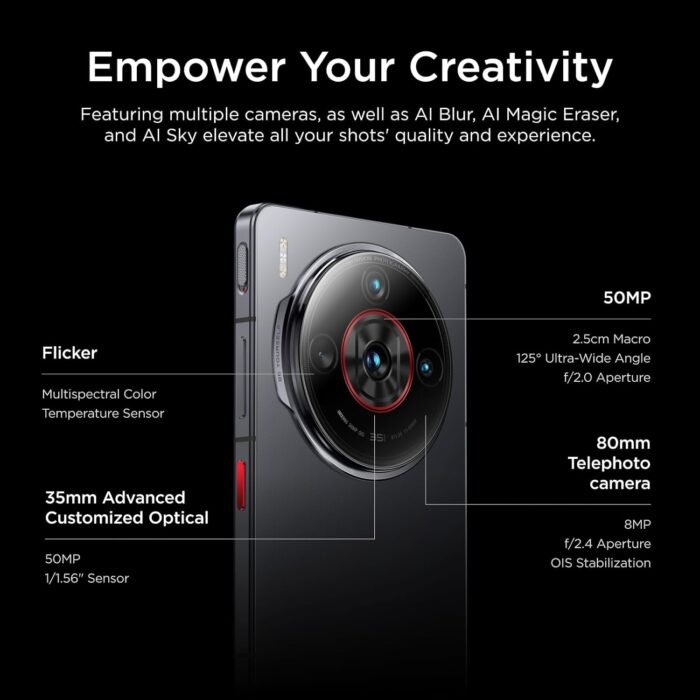 nubia Z60S Pro Android Cellphone - 5G Unlocked Smartphone with Neovision AI Photography 2.0, 50MP Triple Camera, 120Hz 6.78" AMOLED Screen, Snapdragon 8 Gen 2 Phone, 5100mAh Battery, 80W Fast Charge - Image 3
