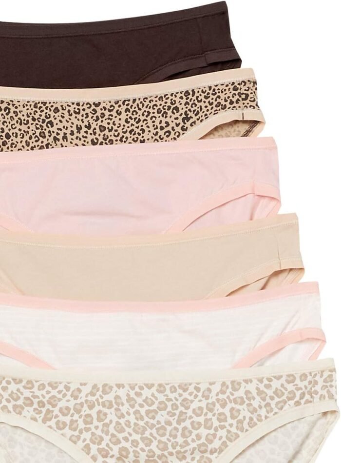 Amazon Essentials Women's Cotton Bikini Brief Underwear (Available in Plus Size), Pack of 6 - Image 5
