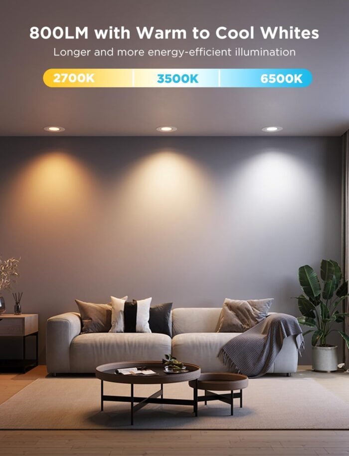 Govee Smart Retrofit Recessed Lighting 4 Inches 6 Pack - Image 3