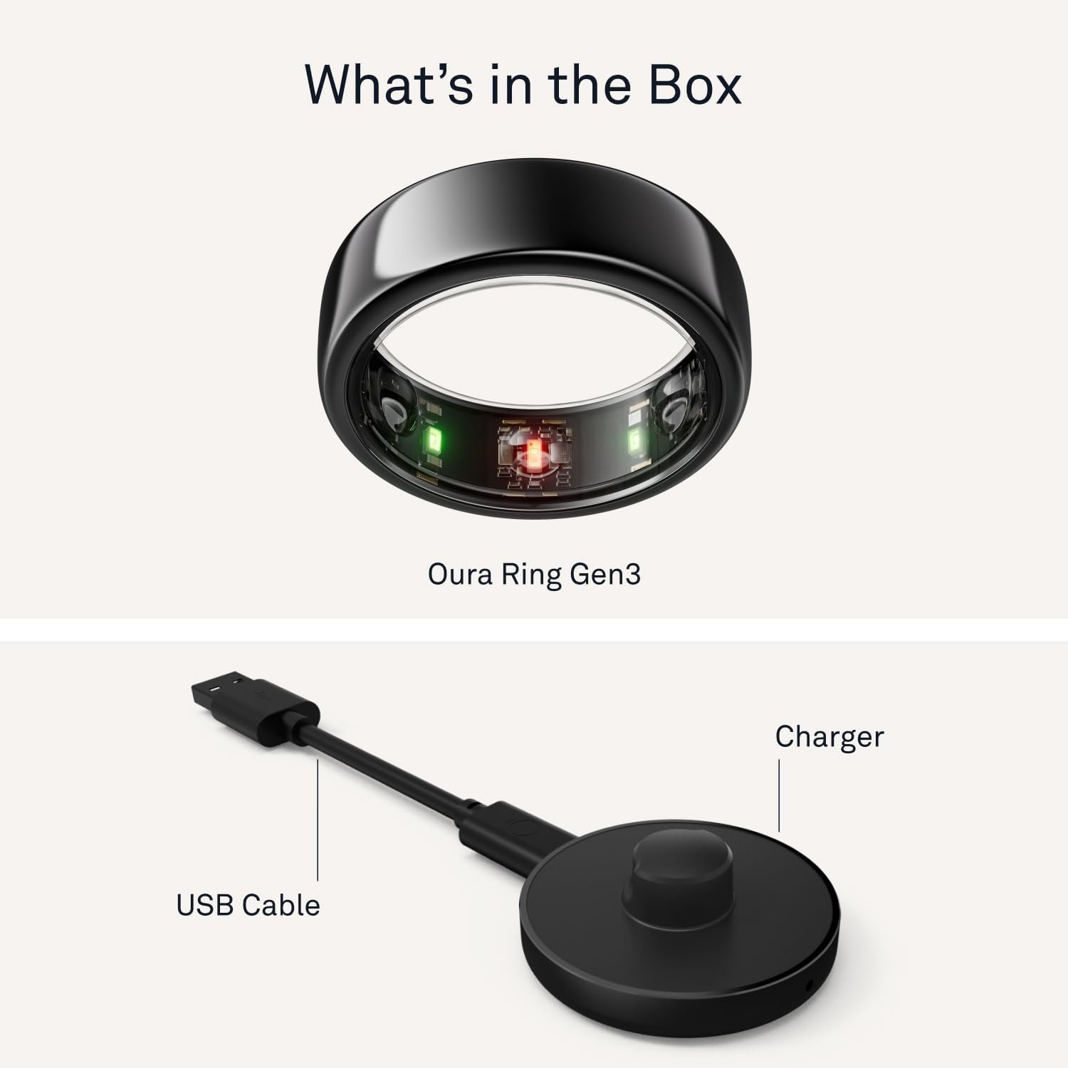Oura Ring Gen3 Horizon - Black - Size 12 - Smart Ring - Size First with Oura Ring Gen3 Sizing Kit - Sleep Tracking Wearable - Heart Rate - Fitness Tracker - 5-7 Days Battery Life - Image 7
