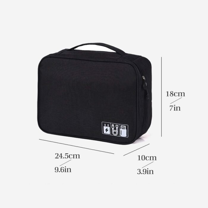 Electronics Organizer, OrgaWise Electronic Accessories Bag Travel Cable Organizer Three-Layer for iPad Mini, Kindle, Hard Drives, Cables, Chargers - Image 2