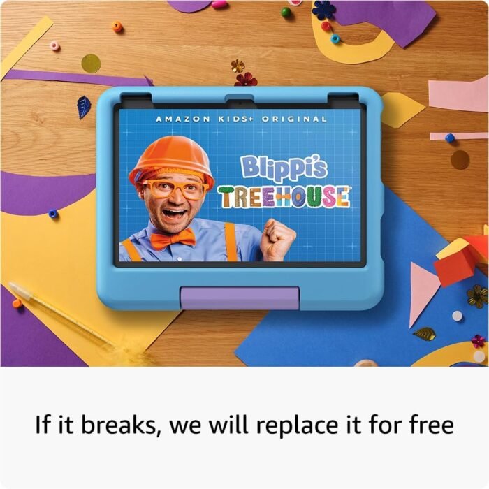 Amazon Fire 10 HD Kids tablet (newest model) ages 3-7 | Bright 10.1" HD screen with included ad-free and exclusive content, robust parental controls, 13-hr battery, 32 GB, Blue - Image 4